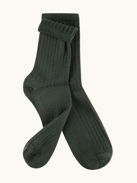 Women's merino wool socks in graphite - SOFT MERINO WOOL - warm, ribbed.