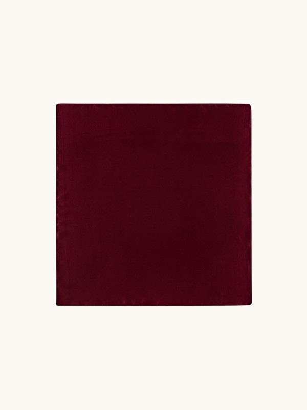 Apaszka jedwabna gładka w kolorze burgundowym 53x53 cm