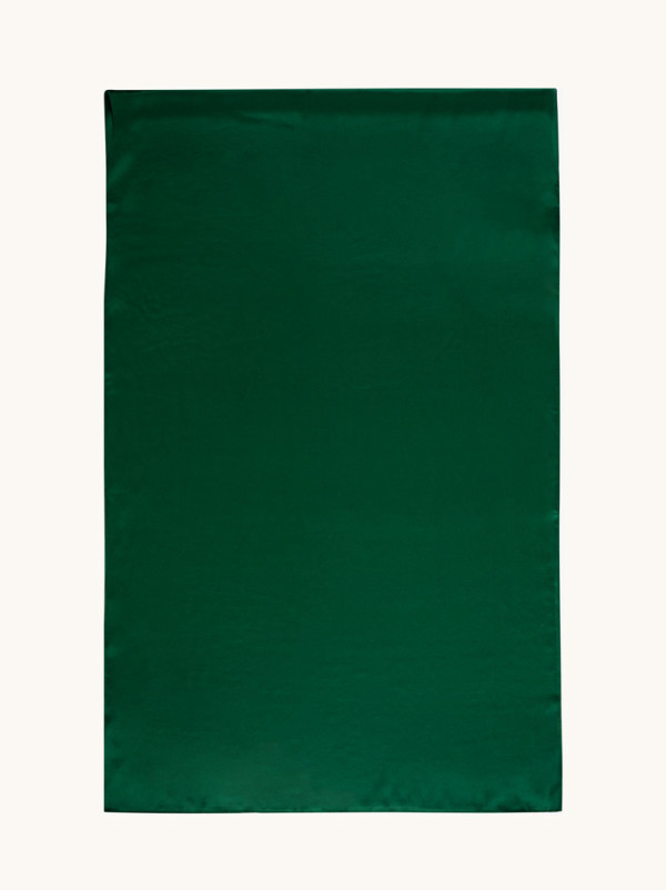 Szal jedwabny gładki zielony 55x175 cm