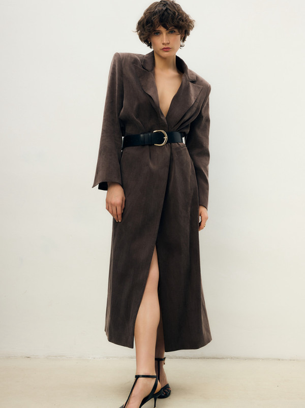 Czarny Pasek skórzany ze złotą klamrą PREMIUM