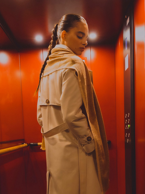 Szal wełniany AVENA wełna 100% PREMIUM