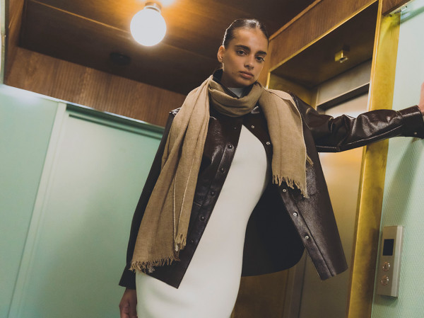 Szal kaszmirowy SIENA kaszmir 100% 70x180 cm PREMIUM