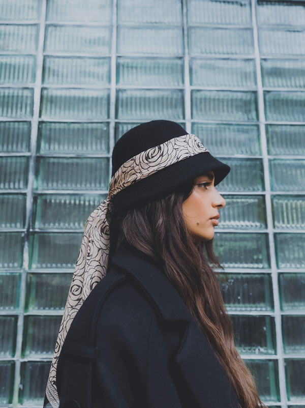 Szal jedwabny ROSA OMBRA 42x160 cm PREMIUM