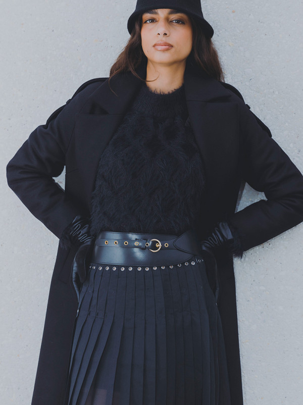 Pasek w kolorze czarnym Allora be unique PREMIUM