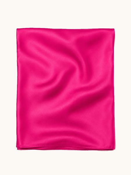 Fuchsia-colored silk scarf, 60x180 cm