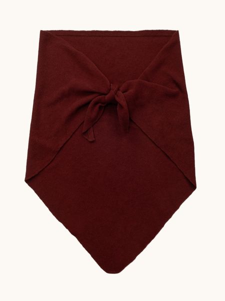 Chusta wełniana bordowa DALIA 130x130x170 cm PREMIUM