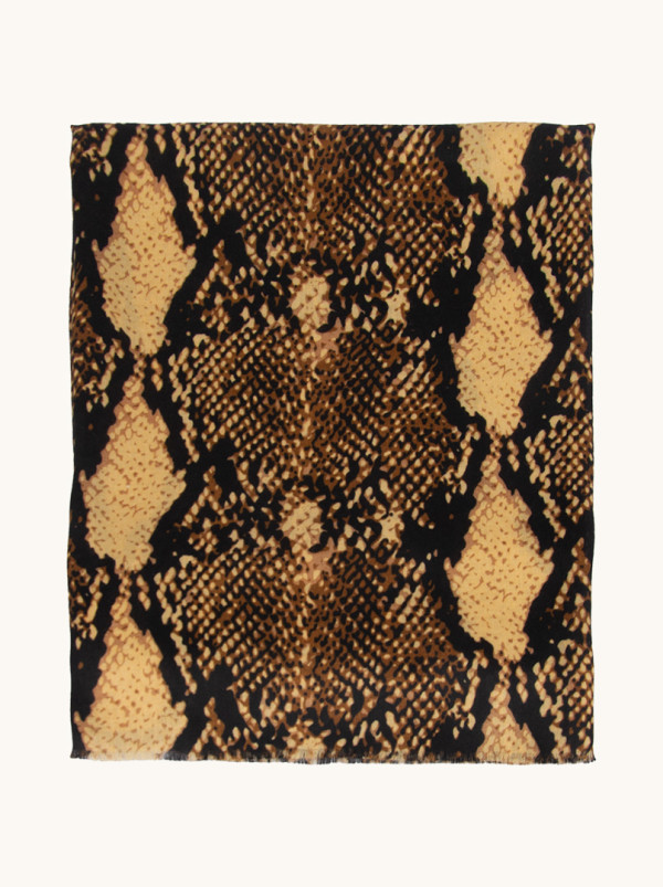 Szal 100% wiskoza we wzór skóry węża 90cm x 180cm