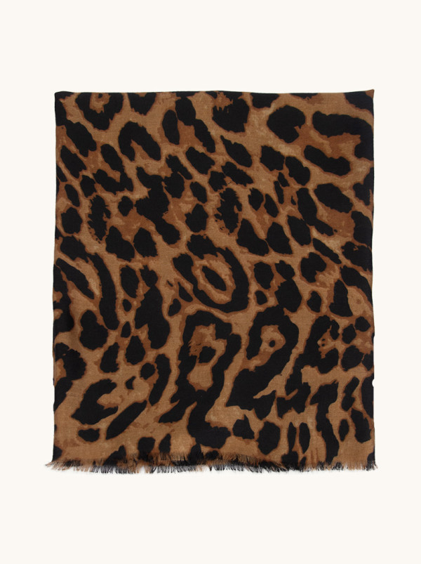 Szal 100% wiskoza wzór zwierzęcy 90cm x 180cm