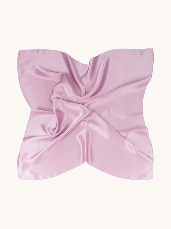 Apaszka z jedwabiu gładka fioletowa 70 cm x 70 cm