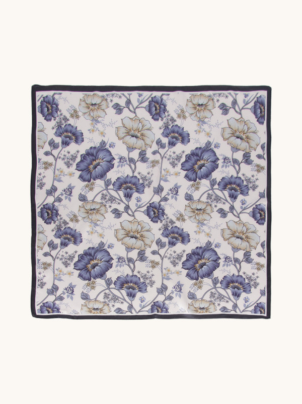 Apaszka jedwabna Botaniczny spokój 65x65 cm