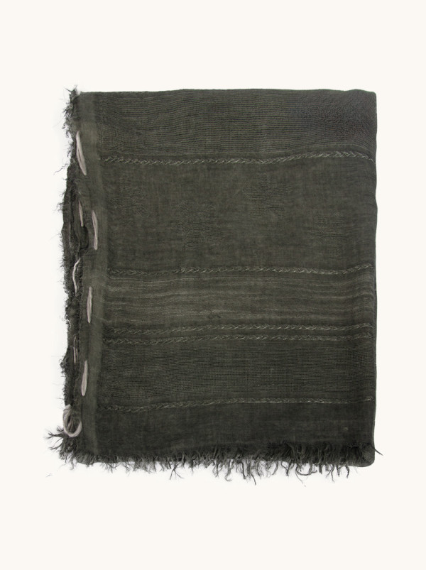 Viscose shawl in darkened green 70 cm x 166 cm