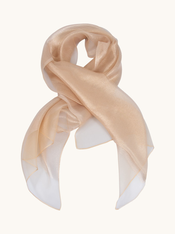 Elegant evening shawl with gold glitter 72 cm x 200 cm