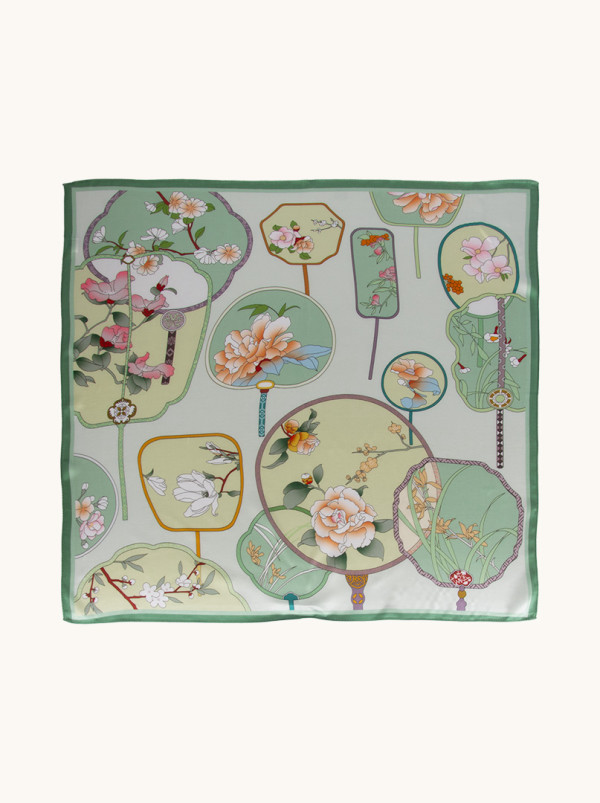 Apaszka jedwabna Wachlarz Ciszy 68x68 cm