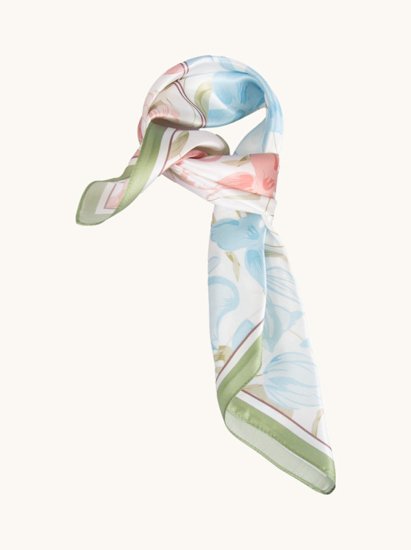 Apaszka jedwabna Kwitnące tulipany 65x65 cm