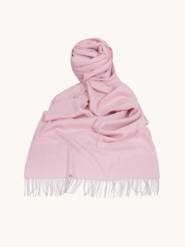 Luksusowy miękki szal kaszmirowy delikatny róż 70x180 cm PREMIUM