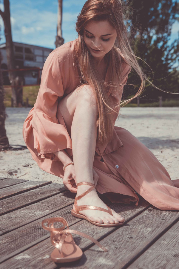 Sandały Ipanema Renova różowe z brokatem