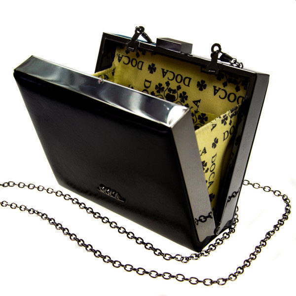 Czarna elegancka torebka damska na ramię