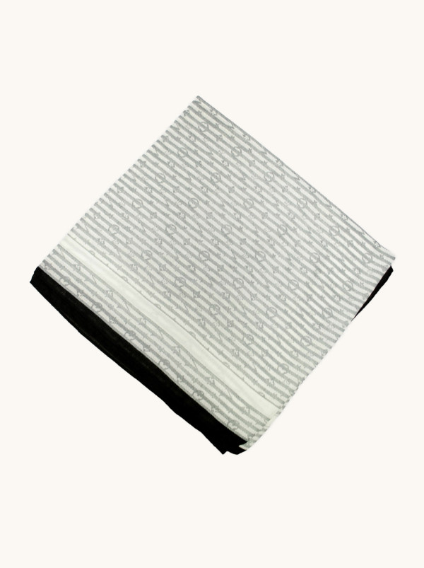 Scarf 100% viscose gray patterned 85x180 cm