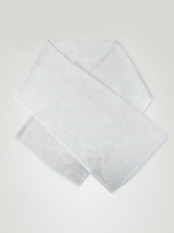 ciepły szal z wełną dwustronny z delikatnym wzorem