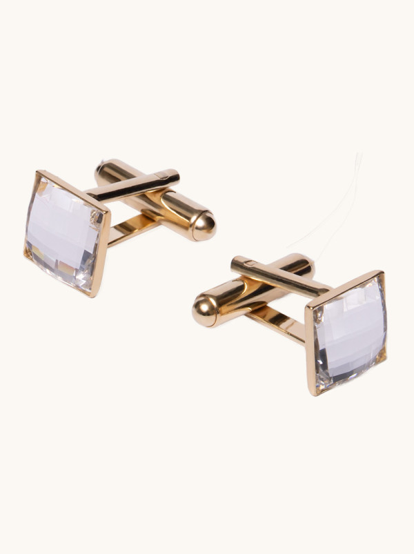 Spinki do mankietów srebrno-złote GIORRE