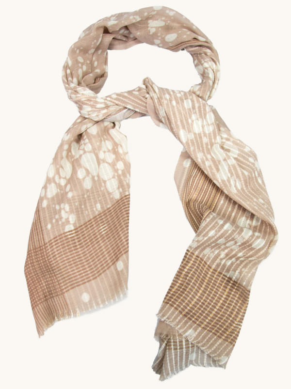 Szal beżowy lekki 85cm x 190cm