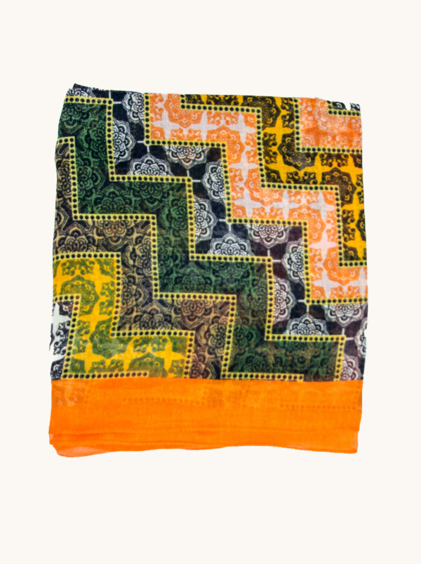 Lekki szal z bawełny i wiskozy