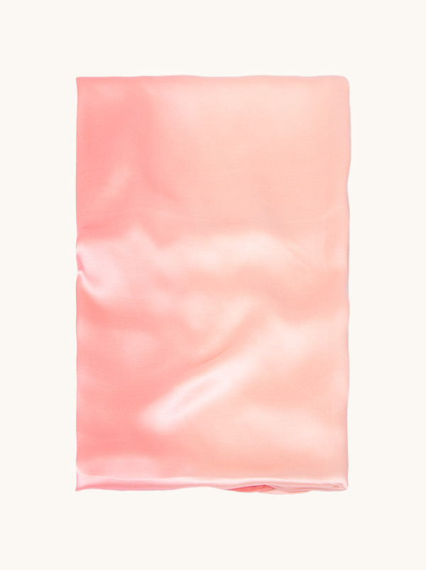 Szal jedwabny cieniowany różowy 55x175 cm