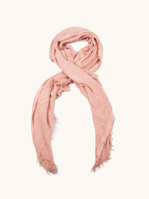Szal 100% wiskoza w kolorze pudrowego różu 70 cm x 170 cm