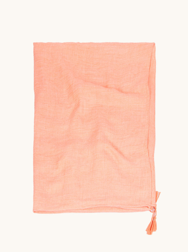 100% viscose scarf orange 70x190 cm
