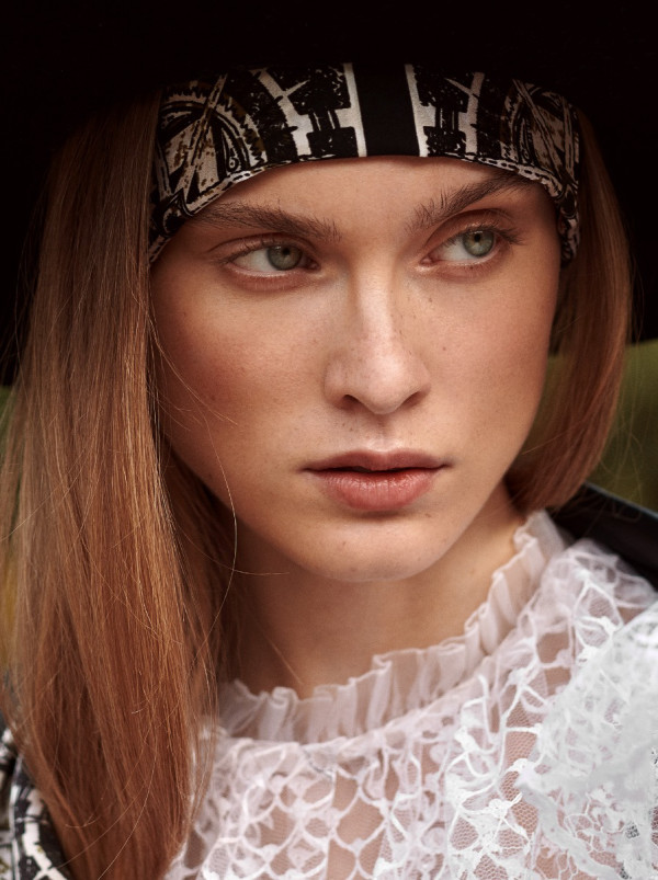 Reversible silk scarf with patterned motif, 15x150 cm