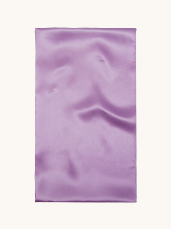 Silk scarf in lavender purple, 55x160 cm