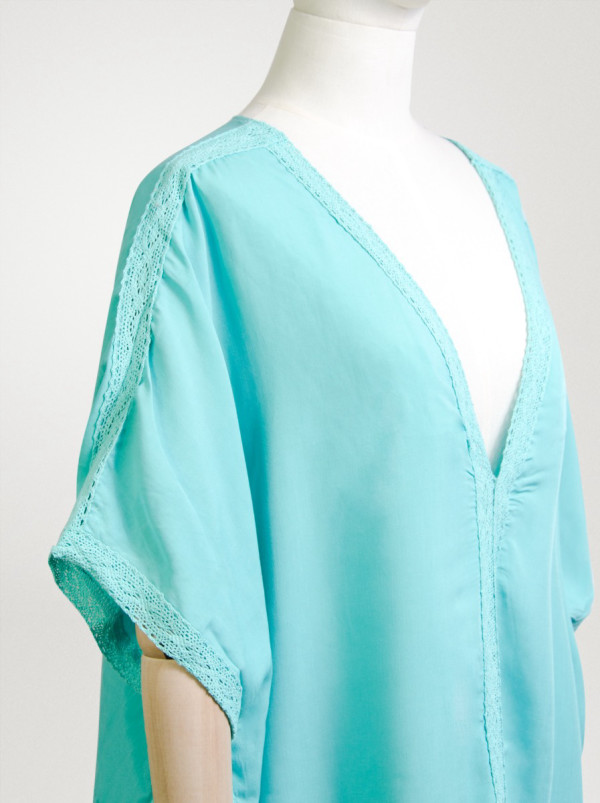 Lekka tunika na lato turkusowa