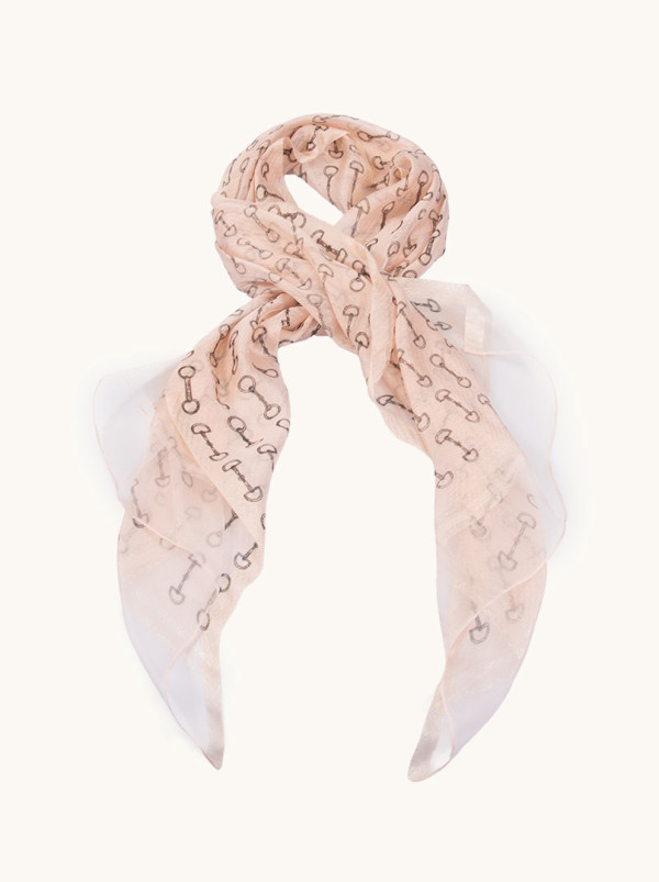 Scarf with wool and silk