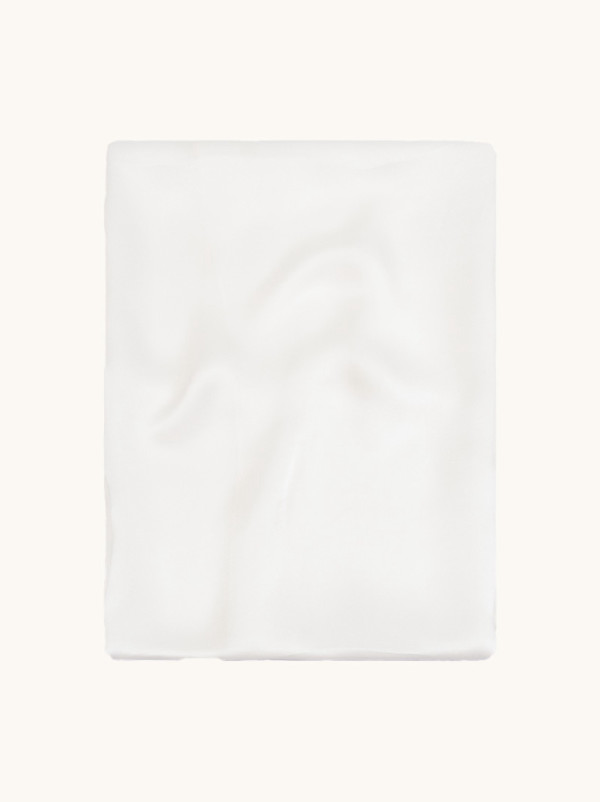 Szal jedwabny w kolorze białym 65x180 cm