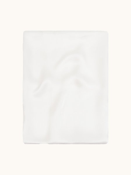 White silk scarf, 55x175 cm