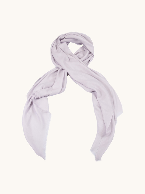 Szal 100% wełna popielaty 60 cm x 180 cm