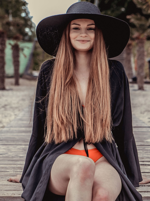 Lightweight black summer tunic