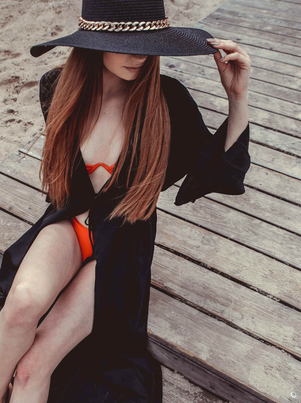 Lightweight black summer tunic