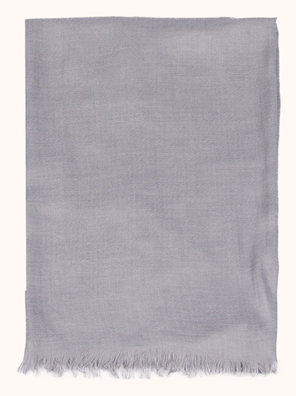 Light gray viscose scarf, 80 cm x 180 cm