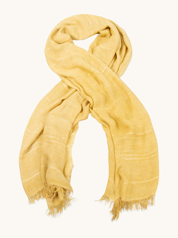 Szal 100% wiskoza musztardowy 70 cm x 170 cm