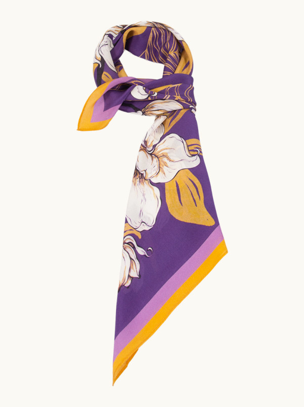 Apaszka jedwabna Tropikalny Fason 68x68cm PREMIUM