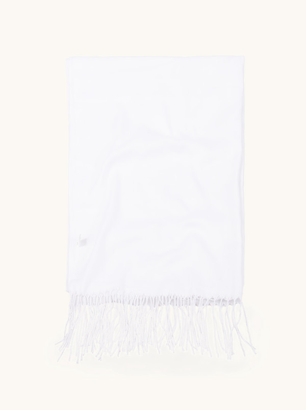White Viscose Scarf 70x190 cm