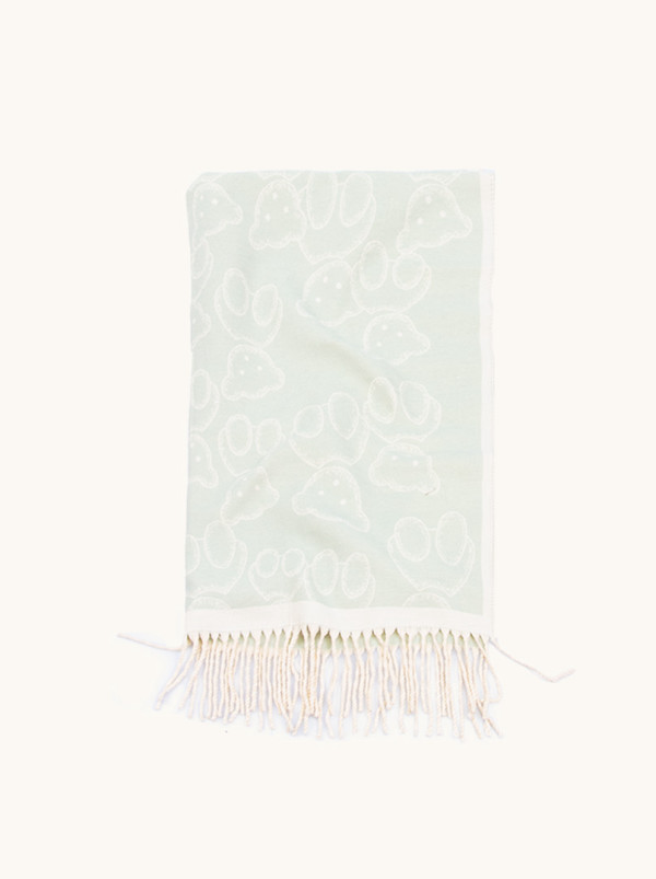 Szal z wiskozy zielony w misie 60x190cm