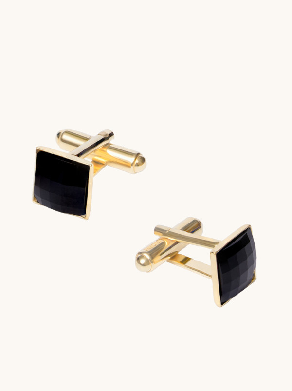 Spinki do mankietów czarno-złote GIORRE