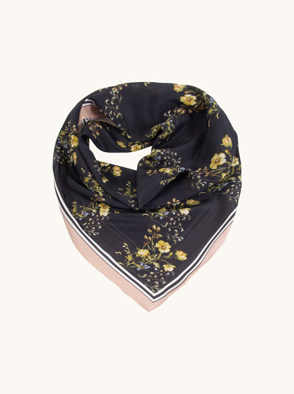 Apaszka jedwabna Wieczorna Mimoza 68x68cm PREMIUM