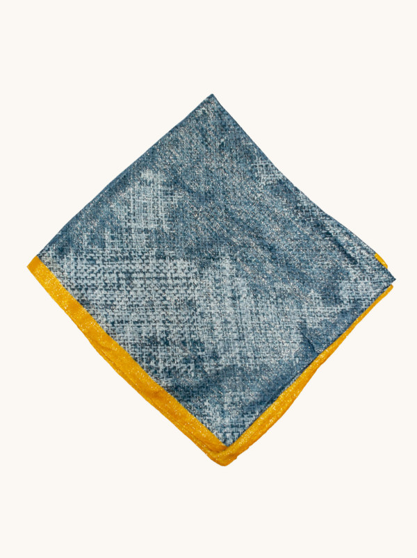 Szal 100% wiskoza niebieski z błyszczącą nitką 85x180 cm
