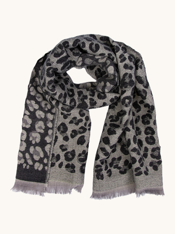 Ciepły szal w panterkę 70cm x 200cm