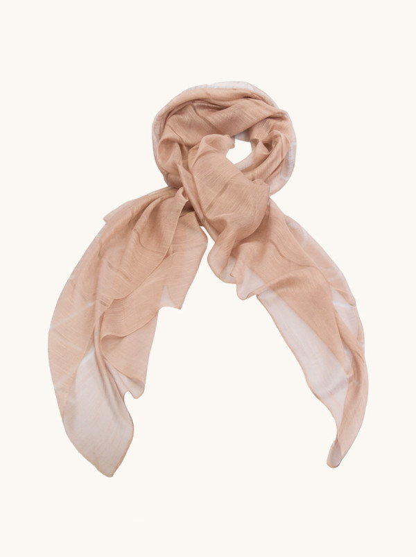 Szal wieczorowy w kolorze pudrowego różu 70 cm x 190 cm