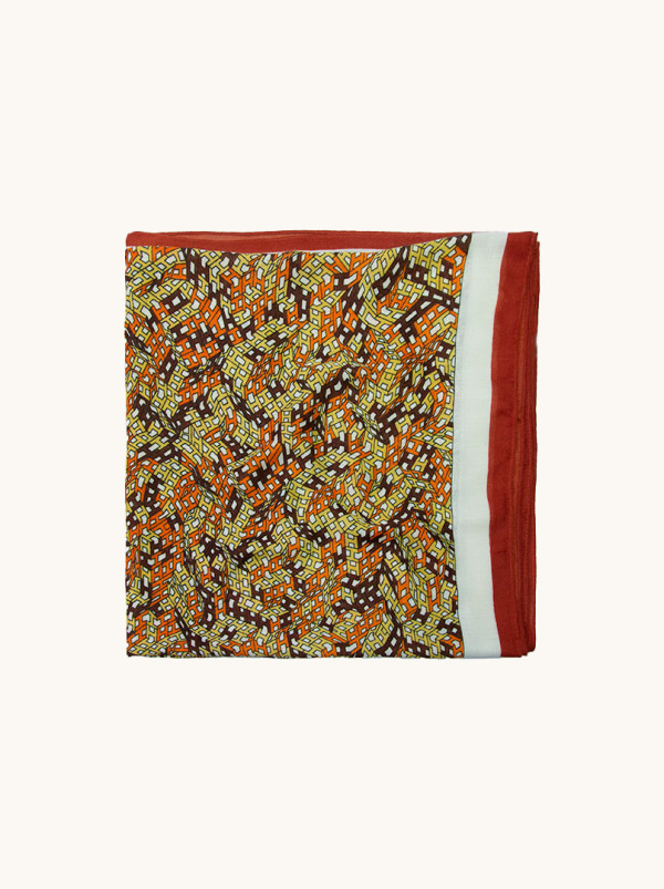 Scarf 100% viscose in geometric patterns 85x180 cm