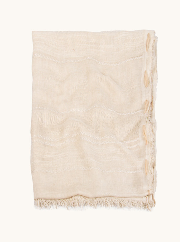Light Beige Viscose Scarf 70x170 cm